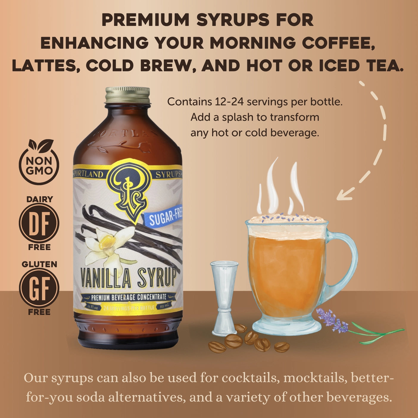Sugar Free Vanilla Syrup - Tipsy Cocktail Supply Co.