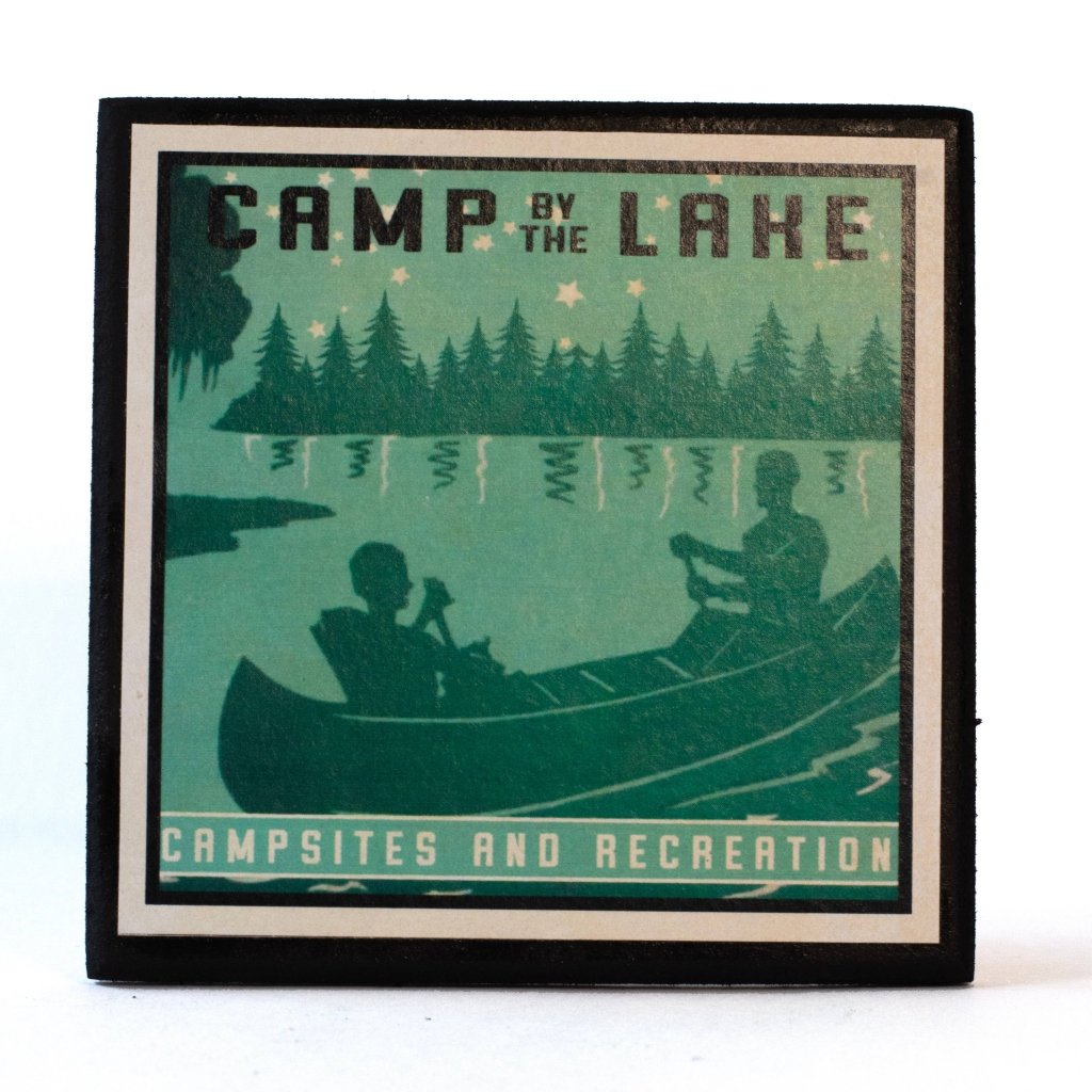 Vintage Camping Coaster Set - Tipsy Cocktail Supply Co.