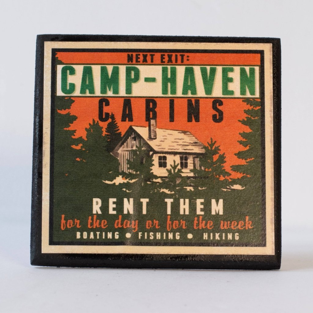 Vintage Camping Coaster Set - Tipsy Cocktail Supply Co.