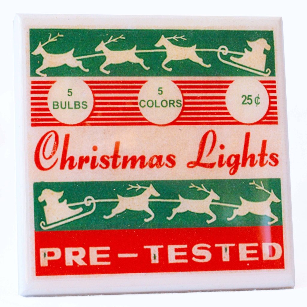 Vintage Christmas Drink Coaster Set - Tipsy Cocktail Supply Co.