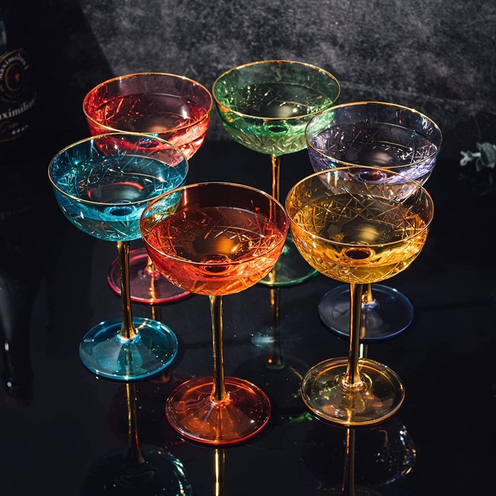 Vintage Coupe Cocktail or Champagne Glasses - Tipsy Cocktail Supply Co.