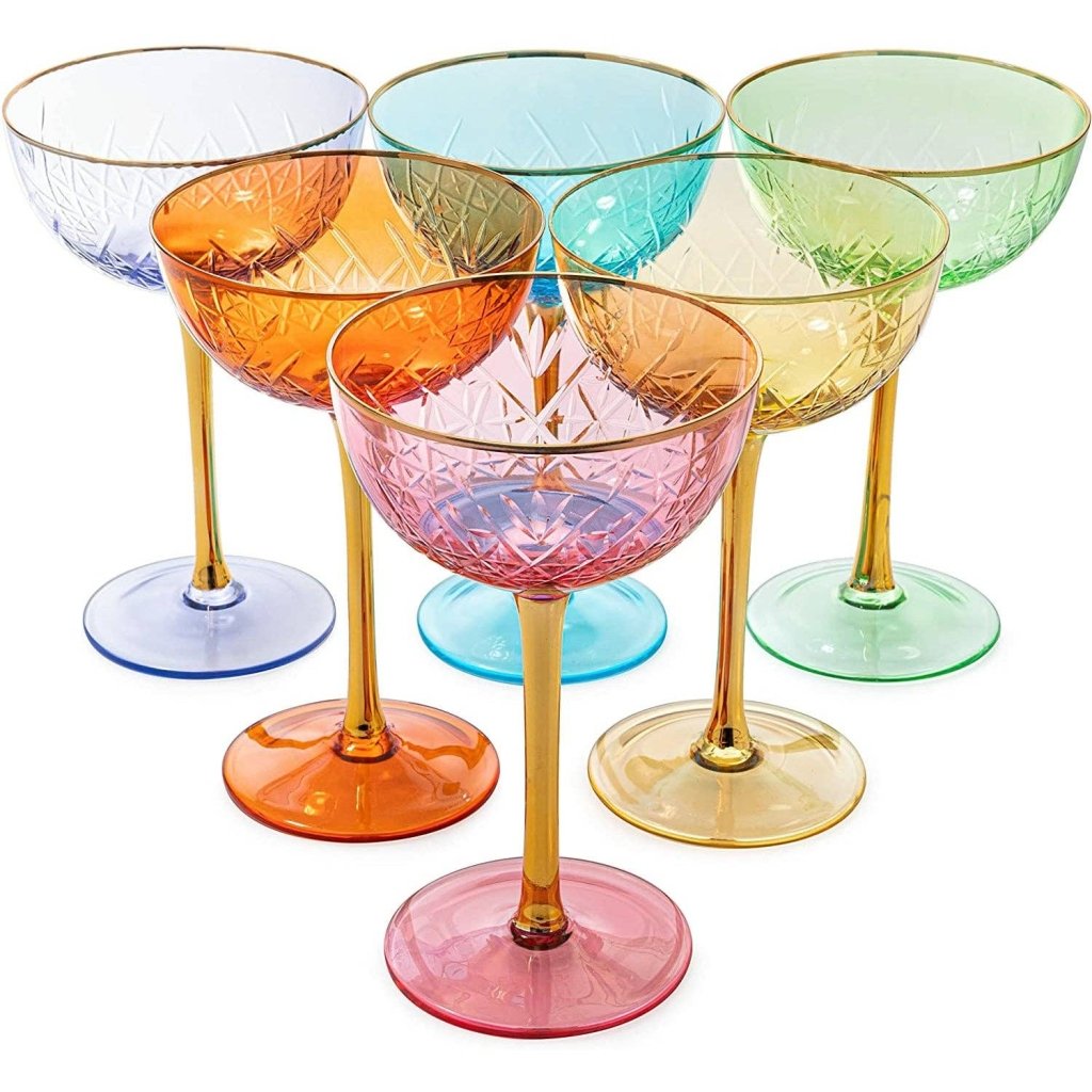 Vintage Coupe Cocktail or Champagne Glasses - Tipsy Cocktail Supply Co.