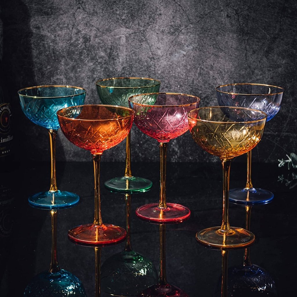 Vintage Coupe Cocktail or Champagne Glasses - Tipsy Cocktail Supply Co.
