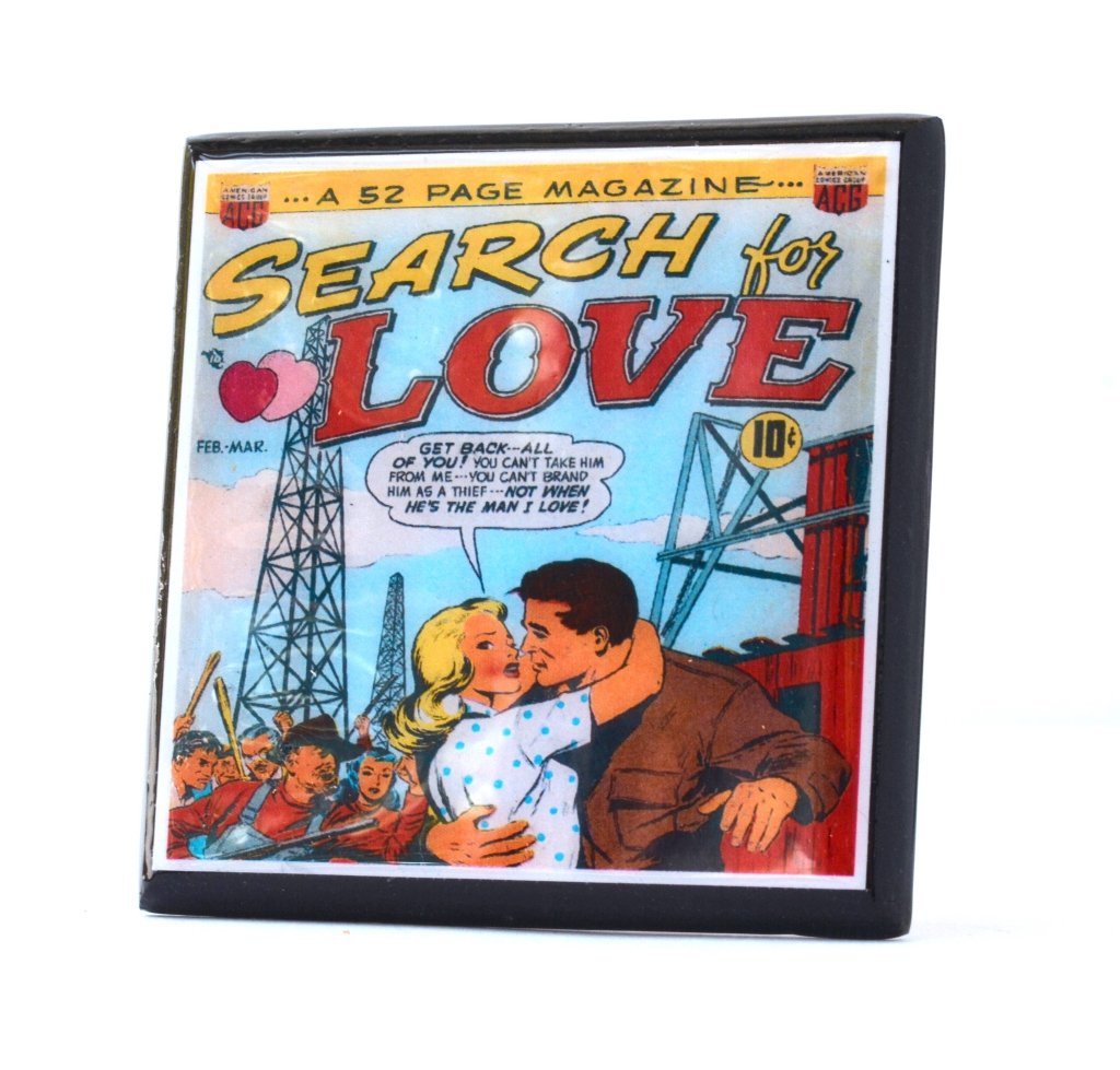 Vintage Romance Comic Book Drink Coasters - Tipsy Cocktail Supply Co.