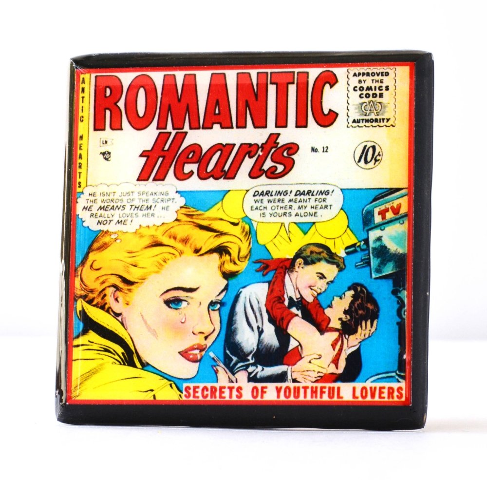 Vintage Romance Comic Book Drink Coasters - Tipsy Cocktail Supply Co.