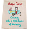 Weekend Forecast Camping Bar Towel - Tipsy Cocktail Supply Co.