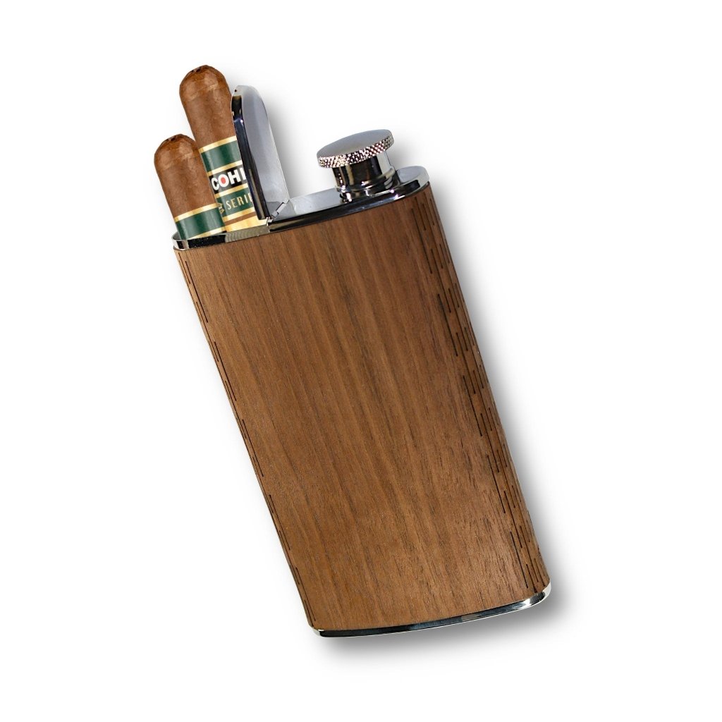 Wooden Cigar Flask - Tipsy Cocktail Supply Co.