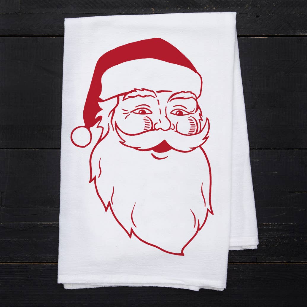 Santa Bar Towel - Tipsy Cocktail Supply Co.